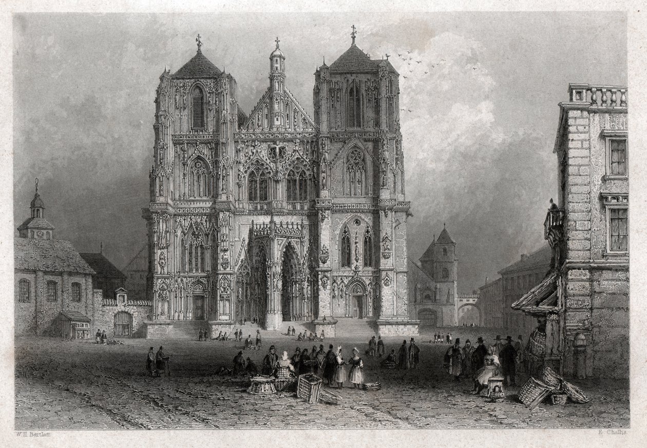 Cúpula de Regensburg. (gravura, ca. 1830) de William Henry Bartlett