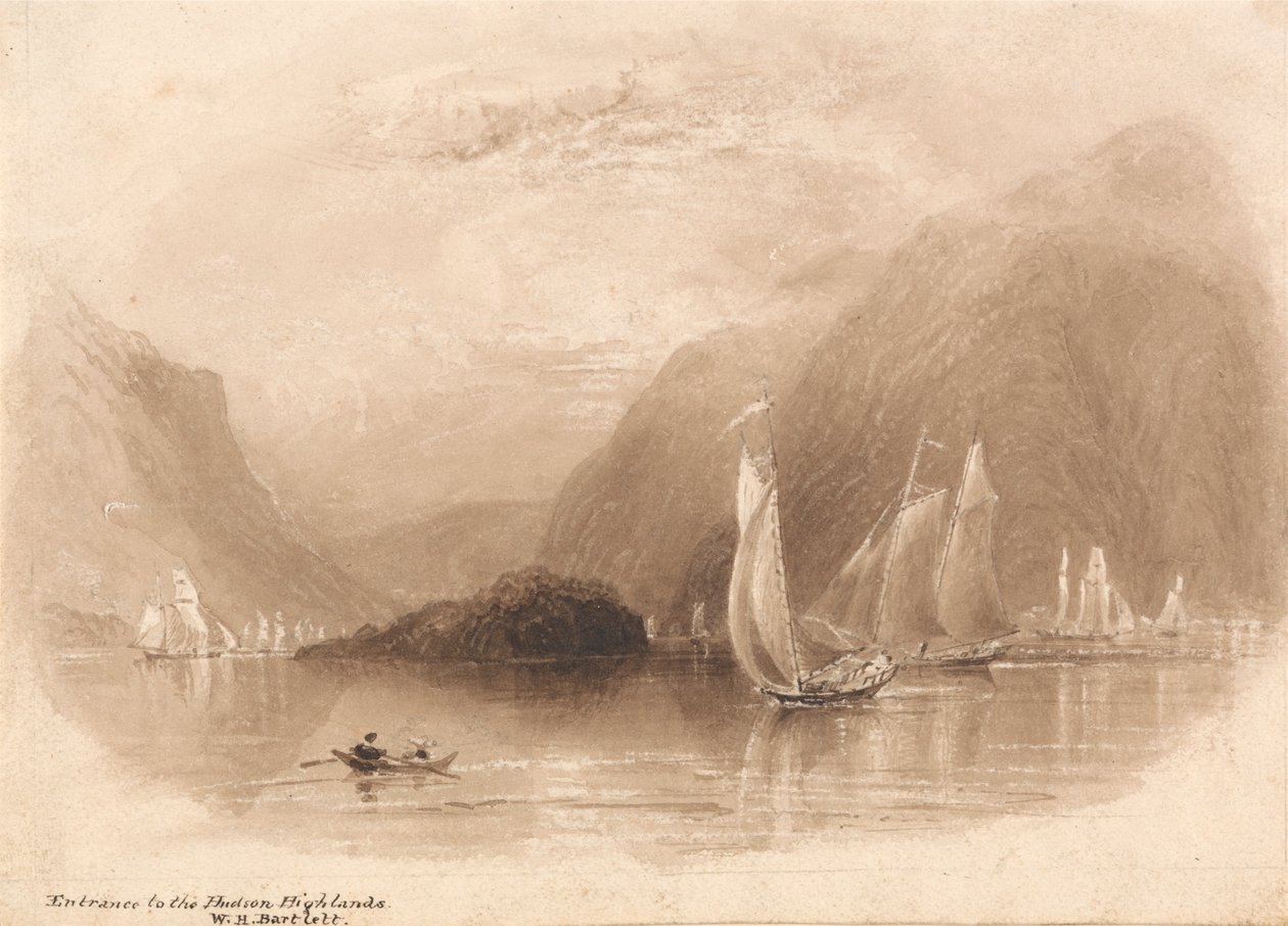 Entrada para as Terras Altas de Hudson de William Henry Bartlett