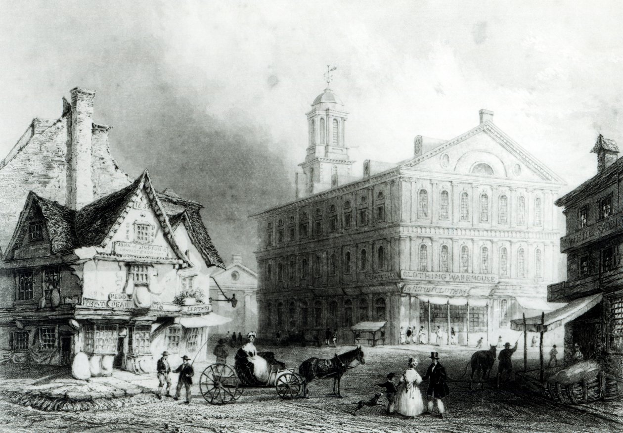 Faneuiel Hall, Boston de William Henry Bartlett
