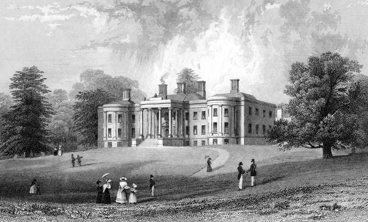Felix Hall, Essex, gravado por Henry Adlard, 1833 de William Henry Bartlett