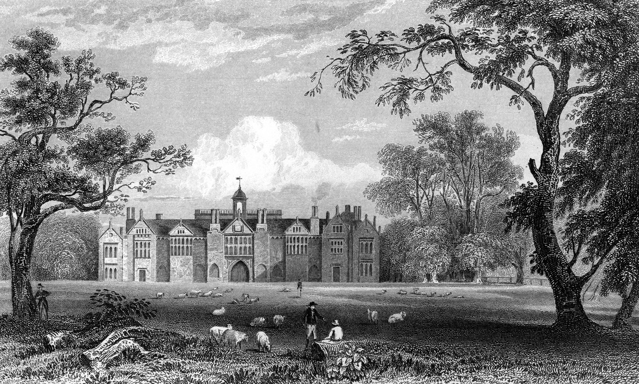 Gosfield Hall, Essex, gravado por Robert Sands, 1832 de William Henry Bartlett