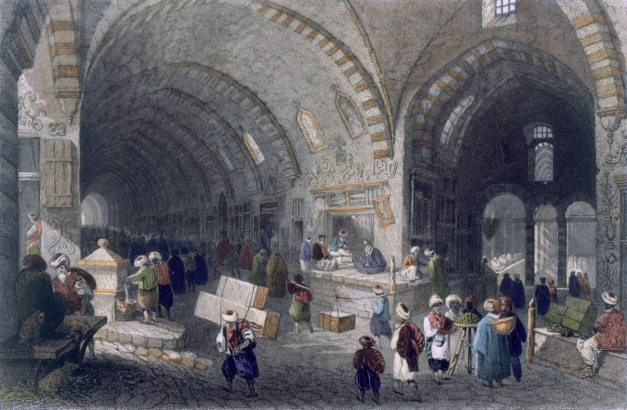 Great Avenue in the Tchartchi, c.1850 (aquatint colorido) de William Henry Bartlett