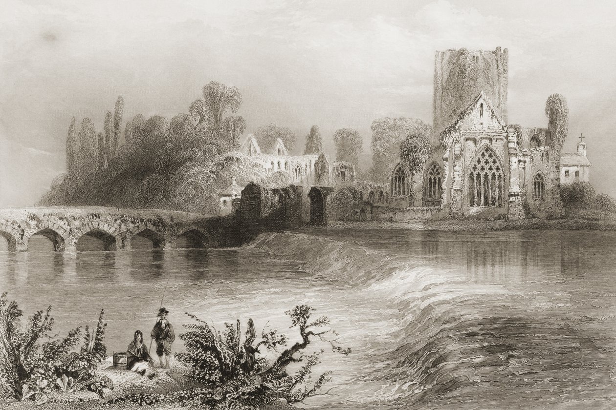 Abadia de Holycross, Condado de Tipperary, Irlanda, de &39;Cenário e antiguidades da Irlanda&39; por George Virtue, de 1860 de William Henry Bartlett