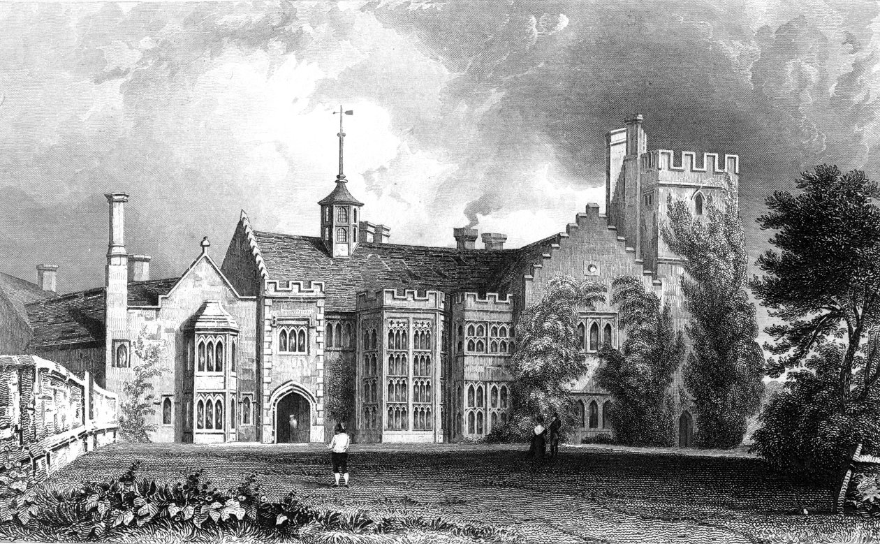 Horeham Hall, perto de Thaxted, Essex, gravado por John Carr Armytage, 1831 de William Henry Bartlett