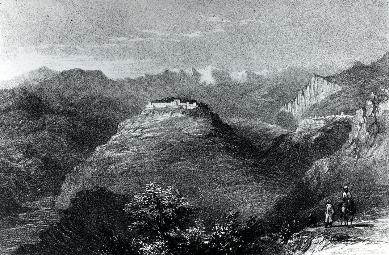 Residência de Lady Hester Stanhope em Joon, no Monte Líbano, 1845 de William Henry Bartlett