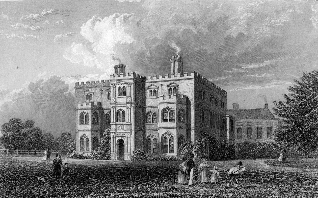 Marks Hall, Coggeshall, Essex, gravado por John Carr Armytage, 1833 de William Henry Bartlett
