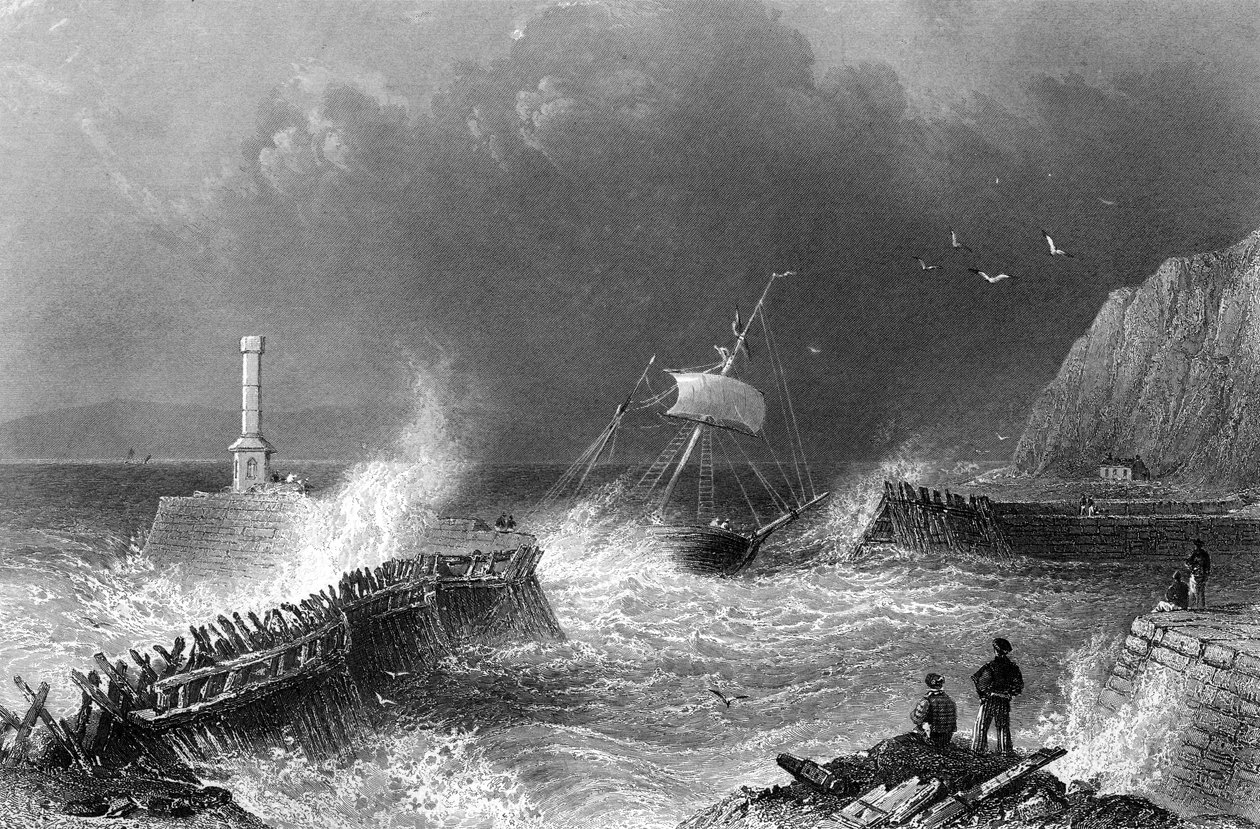 Cais de Mary-Port, c.1840-50 de William Henry Bartlett