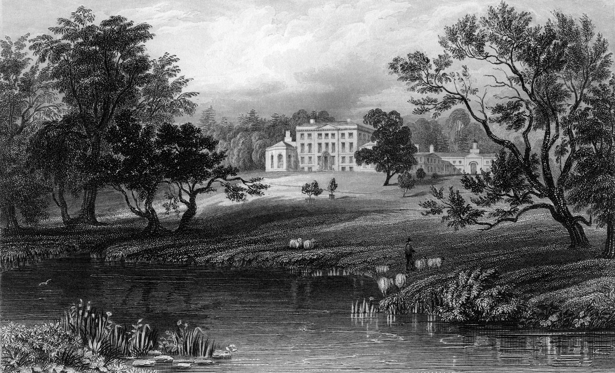 Mistley Hall, Essex, gravado por John Carr Armytage, 1832 de William Henry Bartlett
