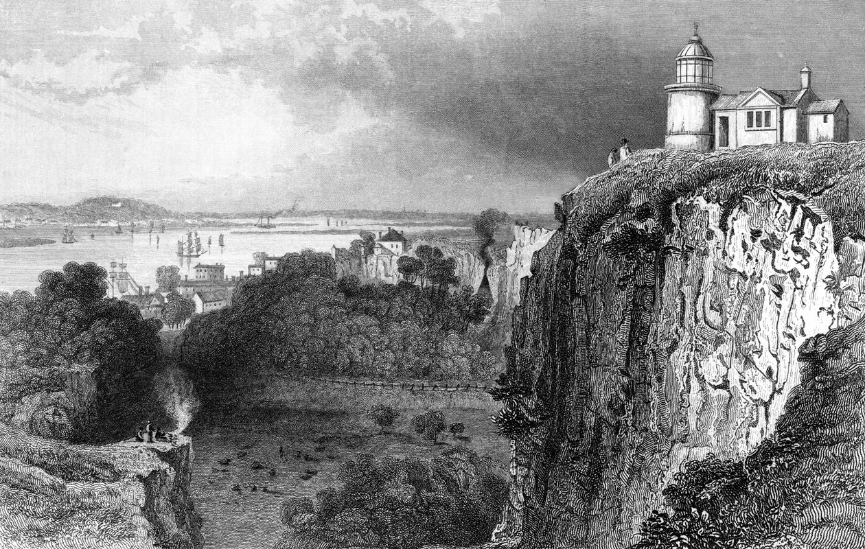 Purfleet, Essex, gravado por John Rogers, 1832 de William Henry Bartlett