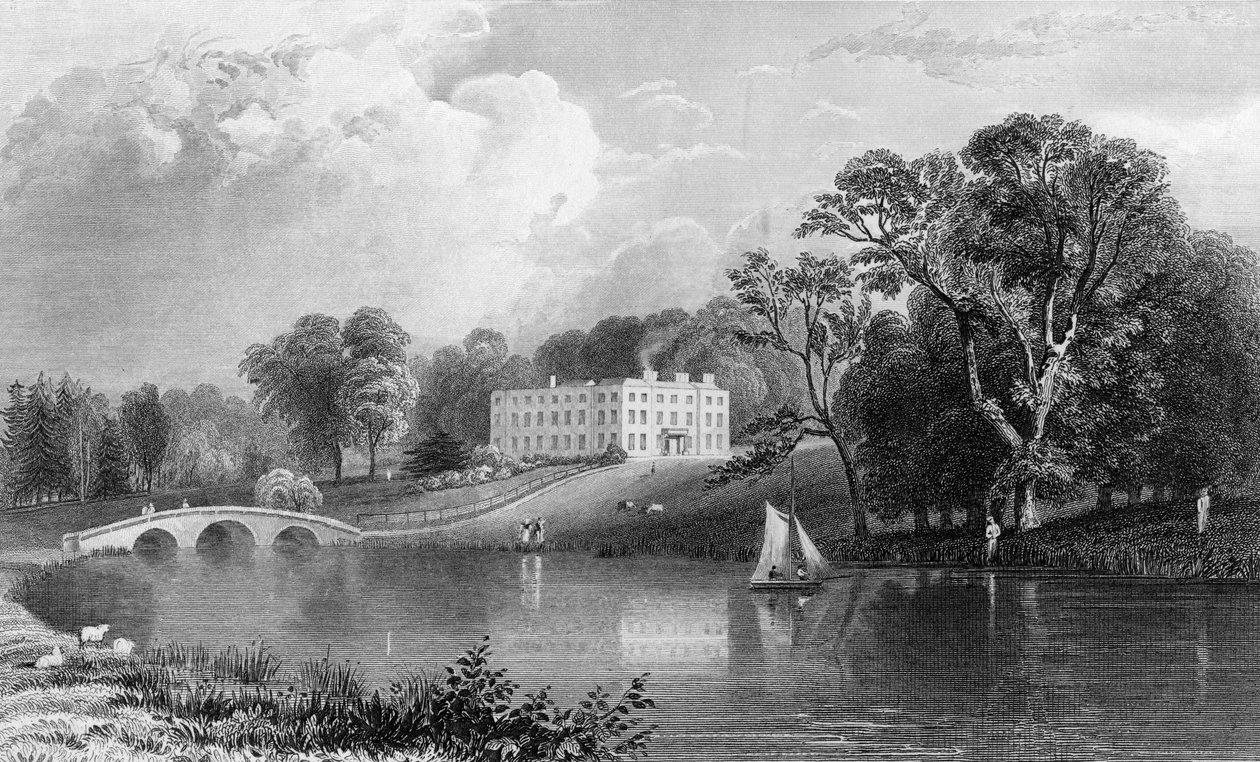 Rivenhall Place, Essex, gravado por John Carr Armytage, 1831 de William Henry Bartlett