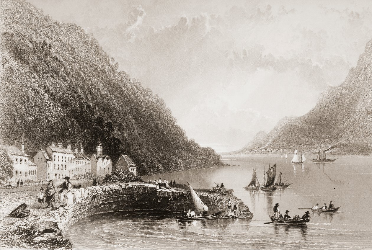 Rosstrevor Pier, Condado de Down, de &39;Cenário e antiguidades da Irlanda&39; por George Virtue, de 1860 de William Henry Bartlett
