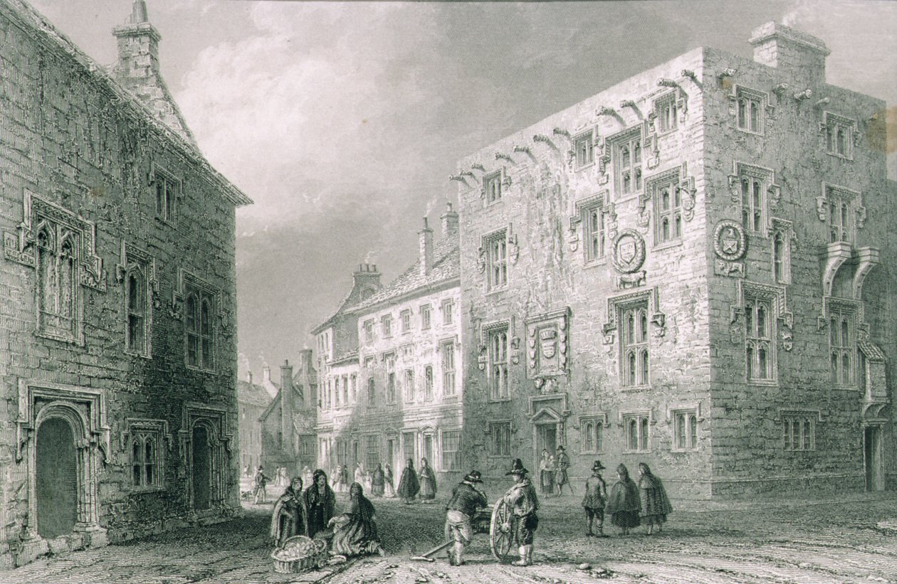 Cena de rua em Galway, Condado de Galway, de &39;Cenário e antiguidades da Irlanda&39; por George Virtue, de 1860 de William Henry Bartlett