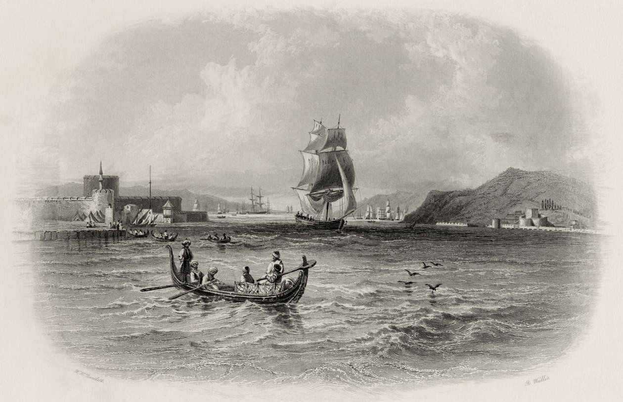 Os Dardanelos, na Turquia, gravados por R. Willis de William Henry Bartlett