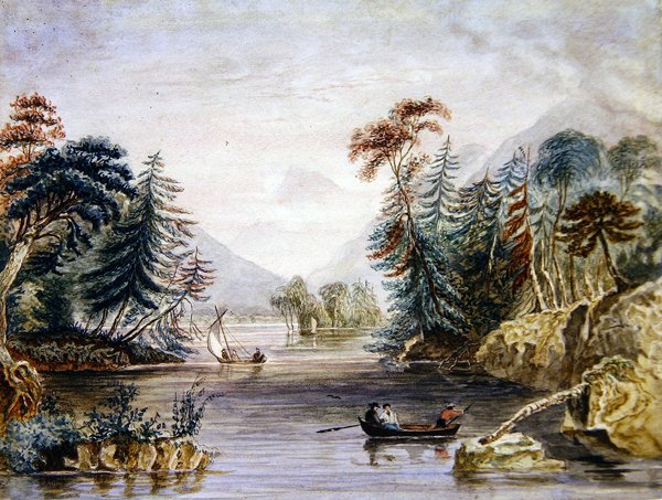 The Narrows (aguarela sobre papel) de William Henry Bartlett