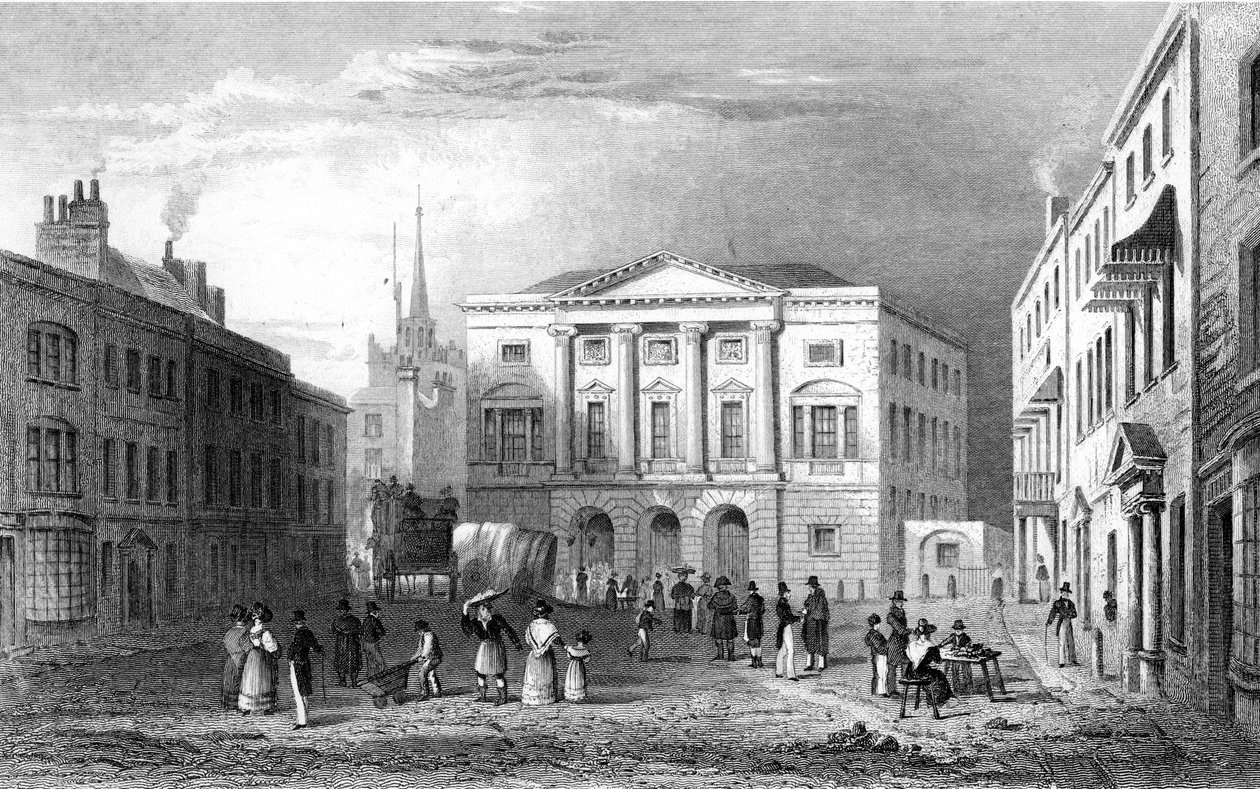 O Shire Hall, Chelmsford, Essex, gravado por Samuel Lacey, 1832 de William Henry Bartlett