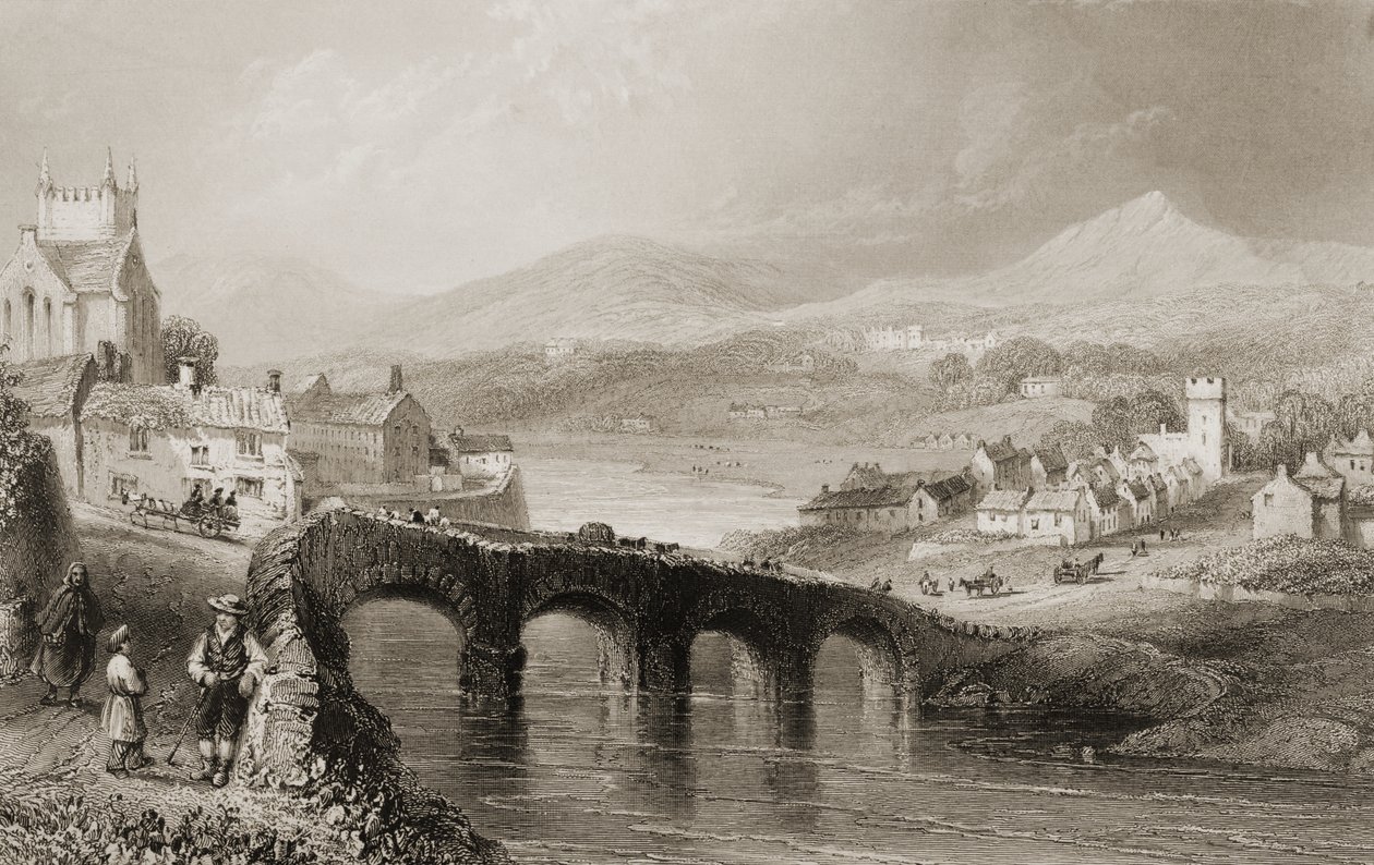 Vista, de, bray, município, wicklow, irlanda, de, &39;Scenery, e, antiquities, de, Ireland&39;, por, george, virtue, 1860s de William Henry Bartlett