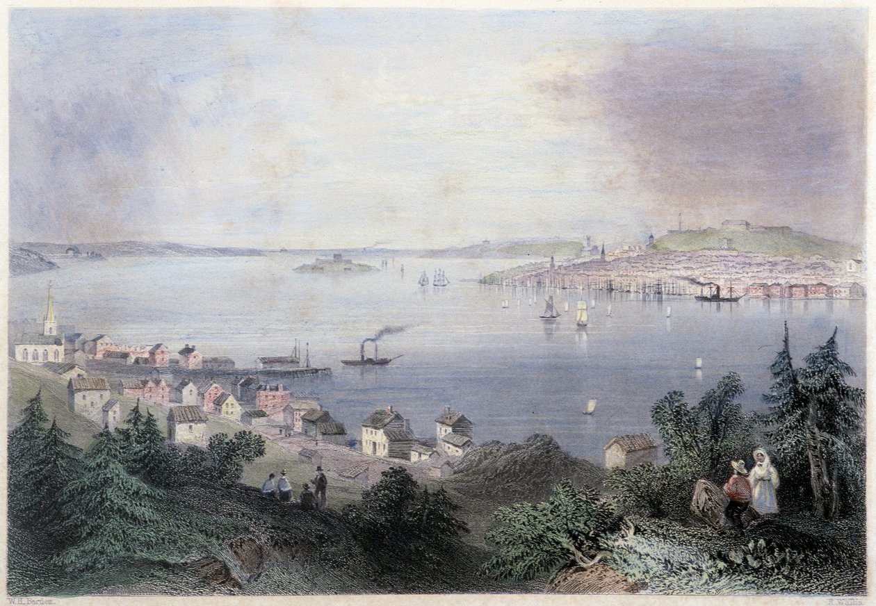 Vista de Halifax - em "Canadian Scenary illustrated" por William Henri Barlett, ed. George Virtue de William Henry Bartlett