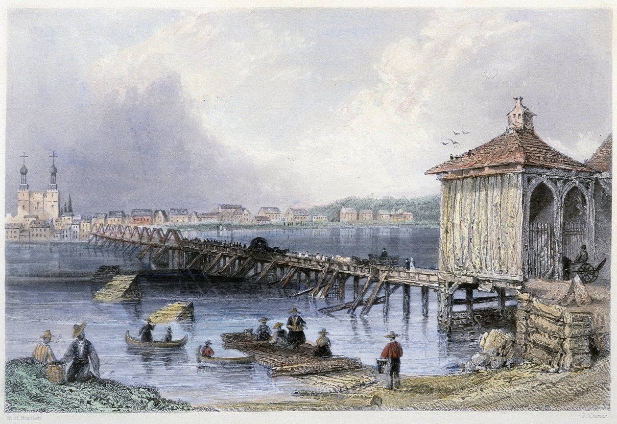 Vista de uma ponte sobre o Rio Richelieu em St John