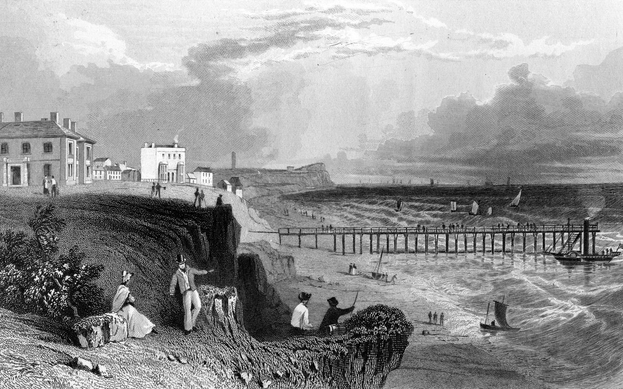 Walton no Naze, Essex, gravado por William Tombleson, 1832 de William Henry Bartlett