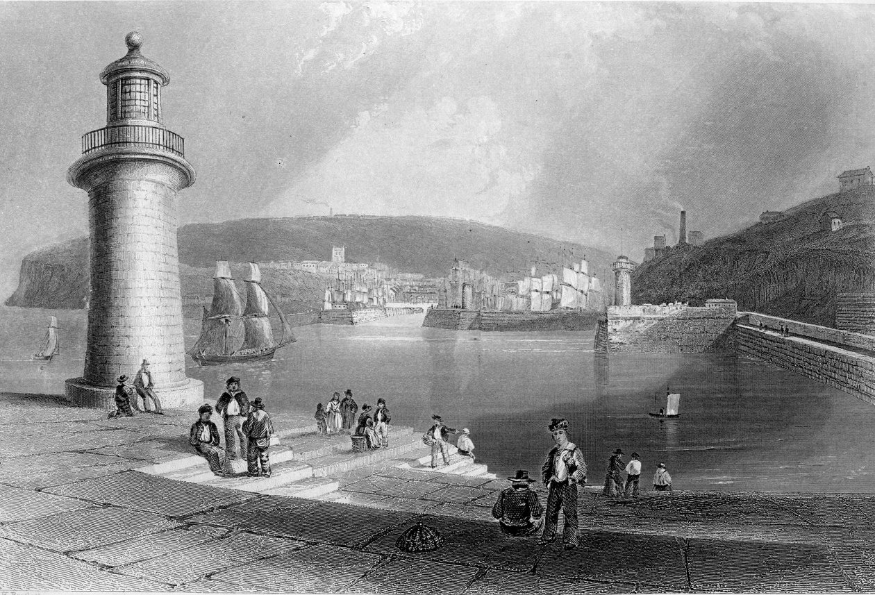 Porto de Whitehaven, c.1840-50 de William Henry Bartlett