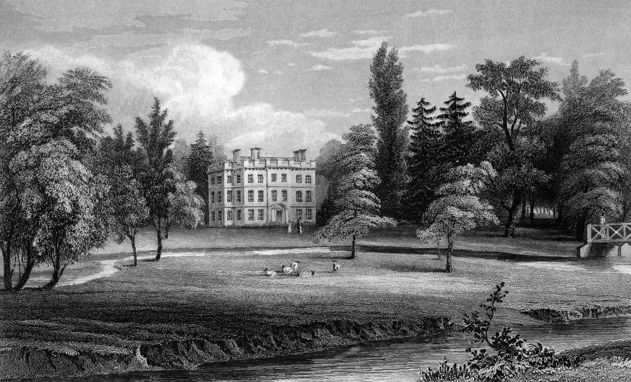 Writtle Lodge, Essex, gravado por William Tombleson, 1832 de William Henry Bartlett
