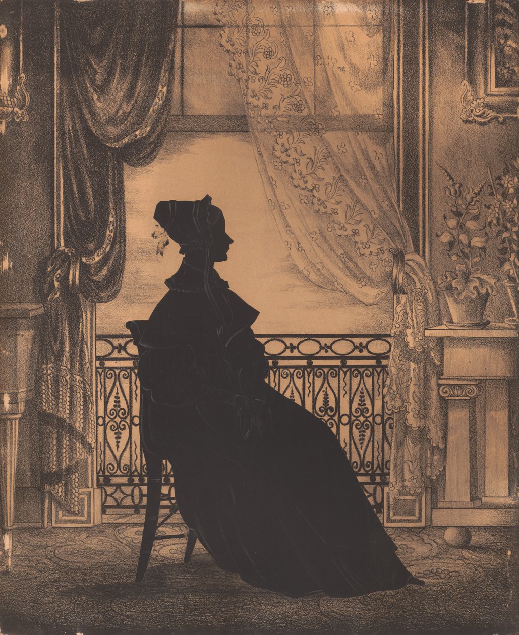 Retrato de uma Mulher diante de uma Janela, antes de 1860. de William Henry Brown