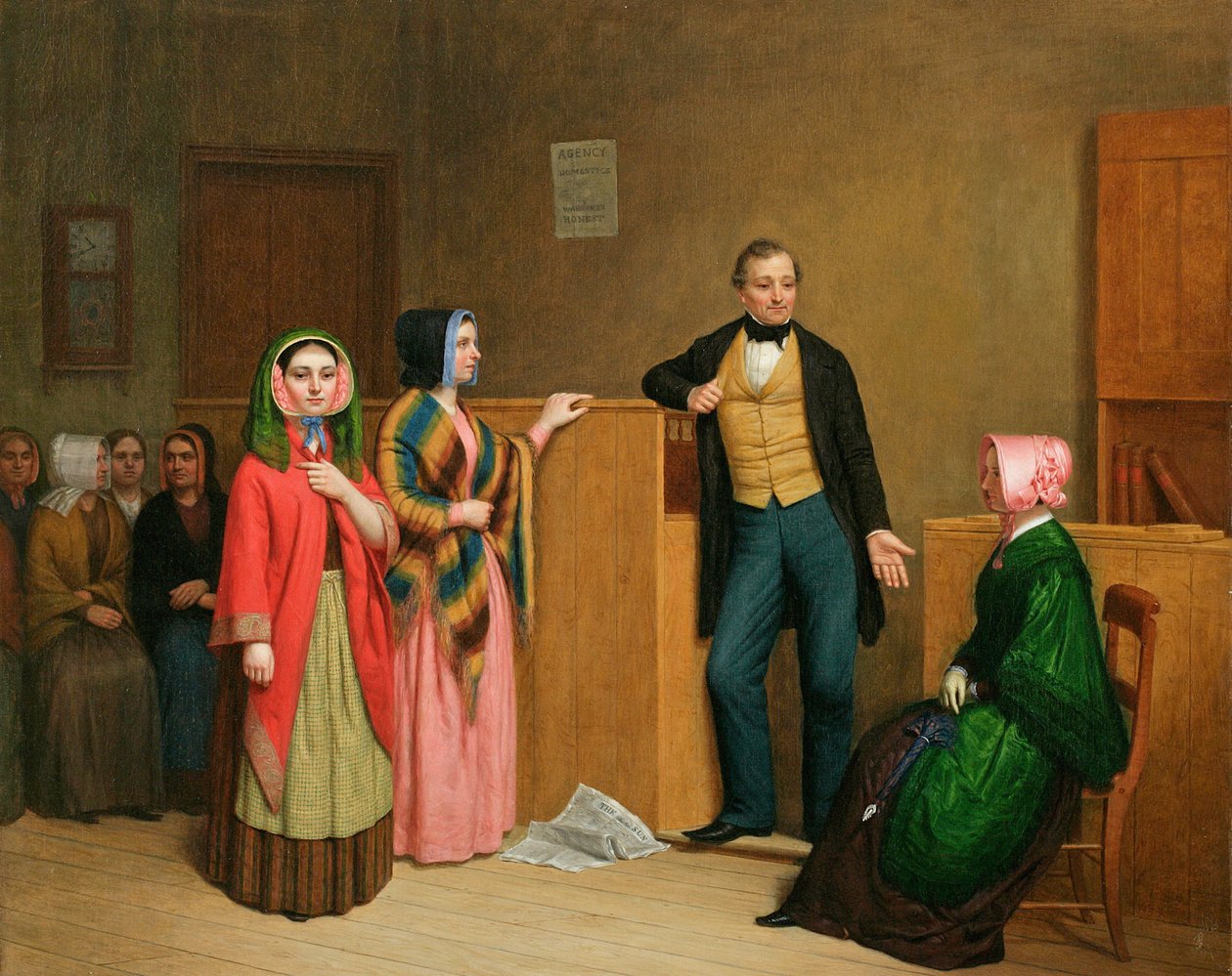 Um escritório de emprego feminino de William Henry Burr