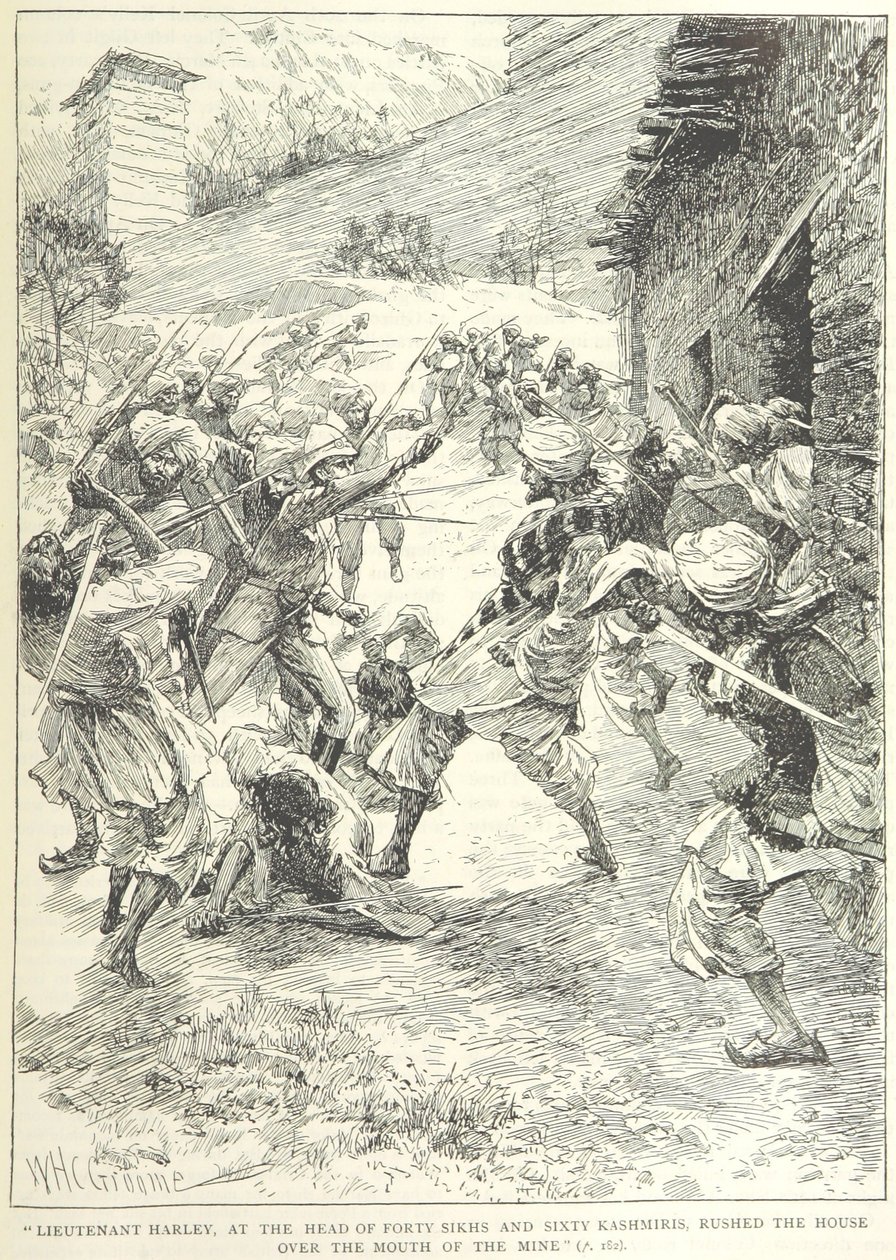 Ataque à mina em Chitral de William Henry Charles Groome