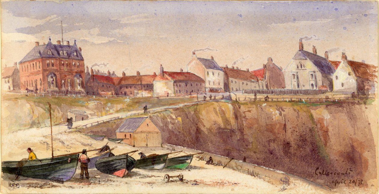 Cullercoats (bodycolour e aquarela sobre papel) de William Henry Charlton