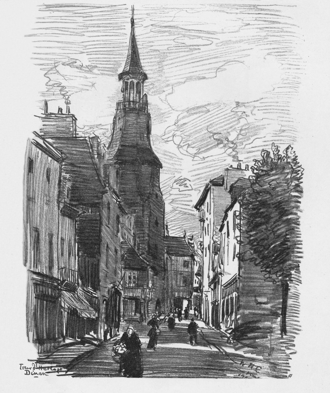 Tour DHorloge, Dinan, c.1907 de William Henry Charlton