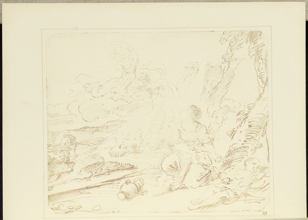 Hagar no deserto de William Henry Fox Talbot