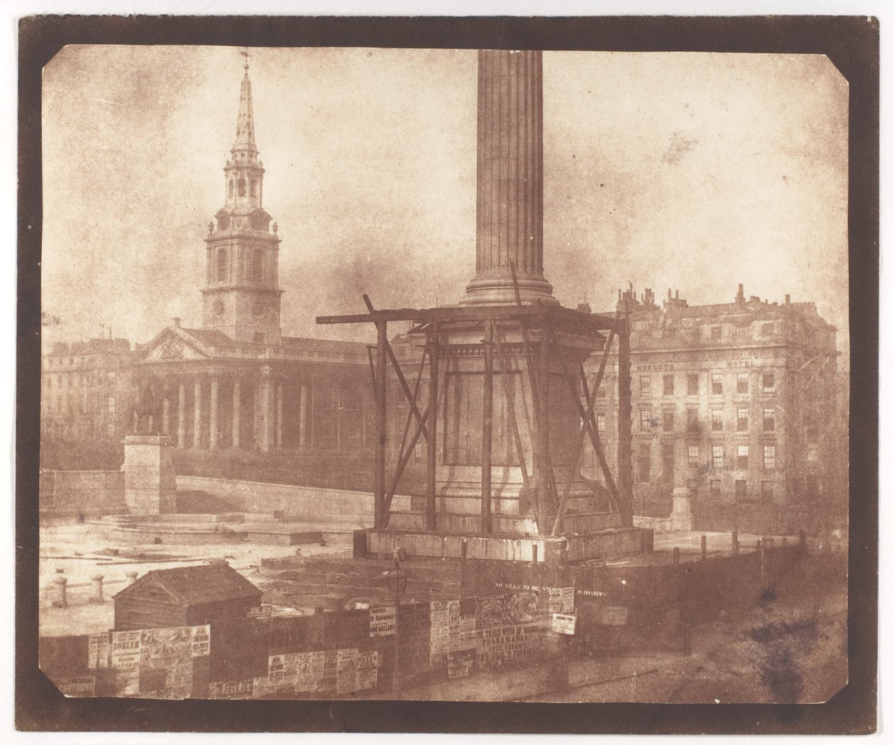 A Coluna de Nelson em construção, Trafalgar Square de William Henry Fox Talbot