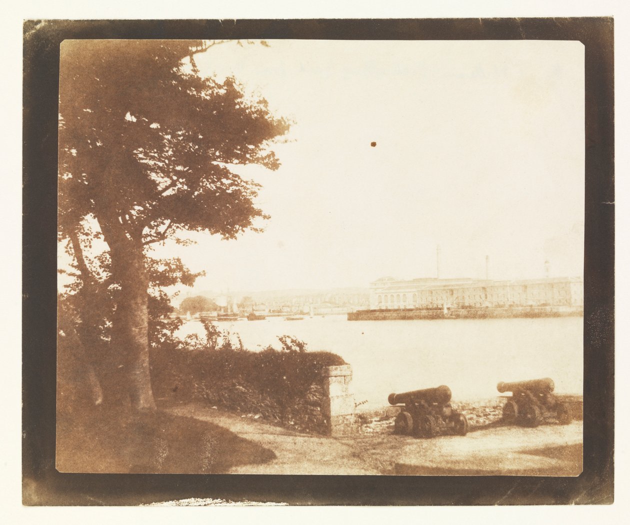 Royal William Victualling Yard, Plymouth, a partir do Monte Edgecumbe de William Henry Fox Talbot
