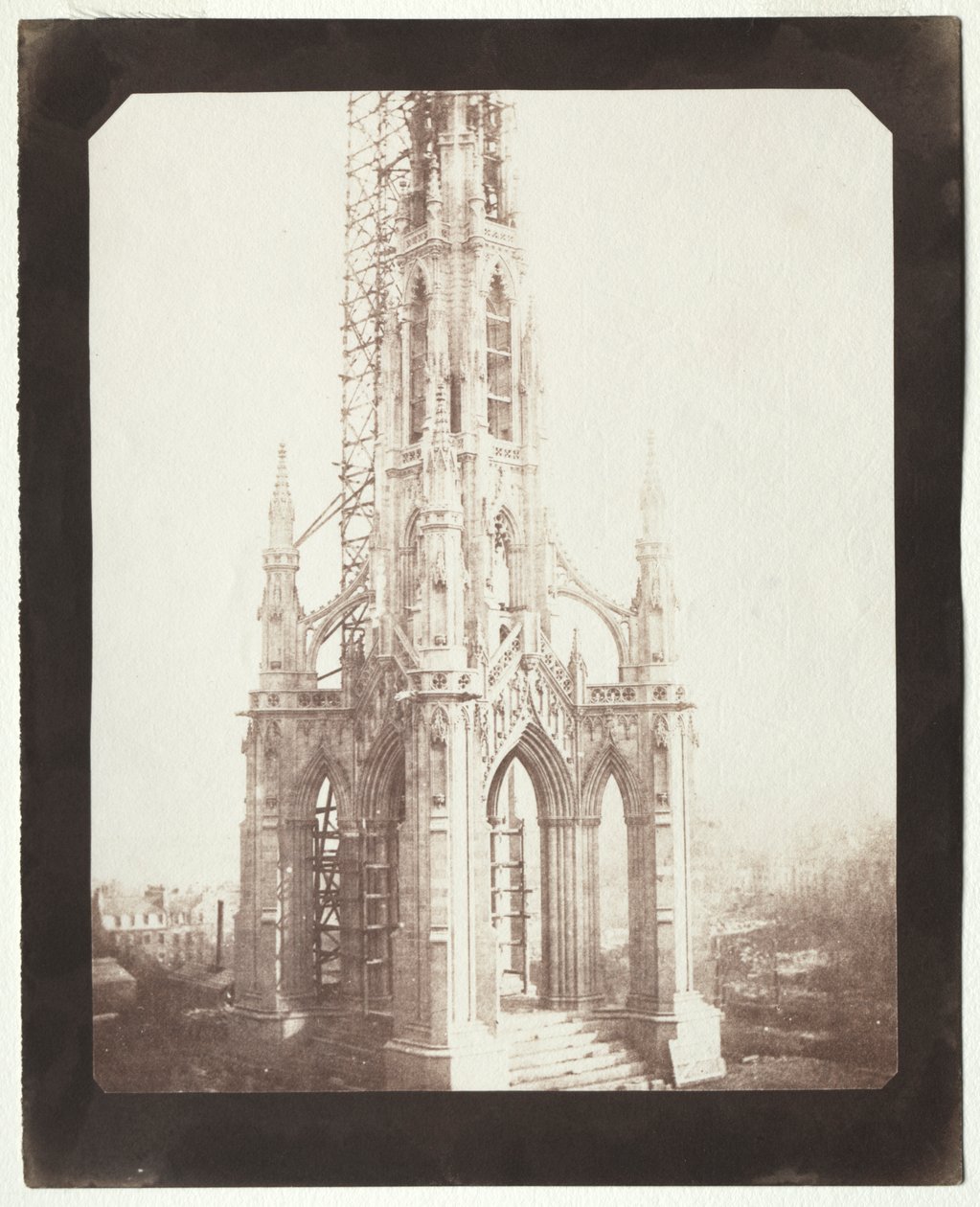 Scott Monument em construção de William Henry Fox Talbot