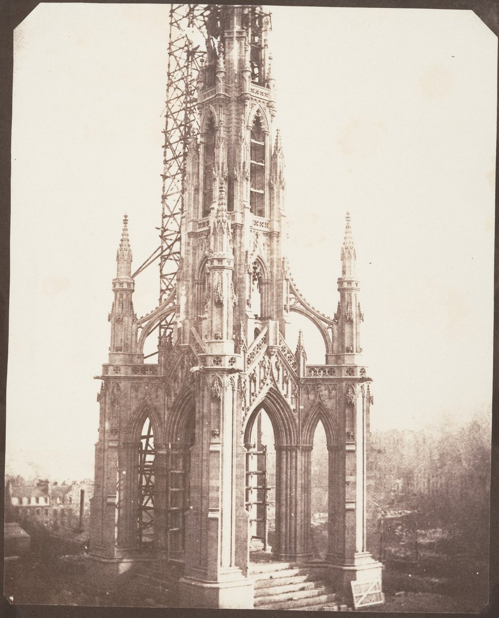 Monumento a Scott antes da conclusão, Edimburgo de William Henry Fox Talbot