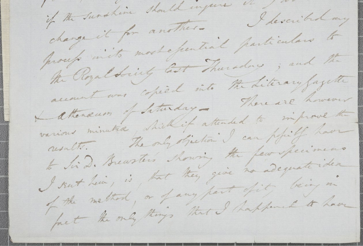 Carta assinada de William Henry Fox Talbot para James David Forbes, 1839 de William Henry Fox Talbot