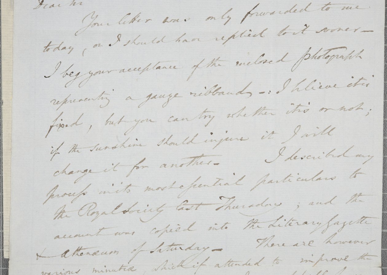 Carta assinada de William Henry Fox Talbot para James David Forbes, 1839 de William Henry Fox Talbot