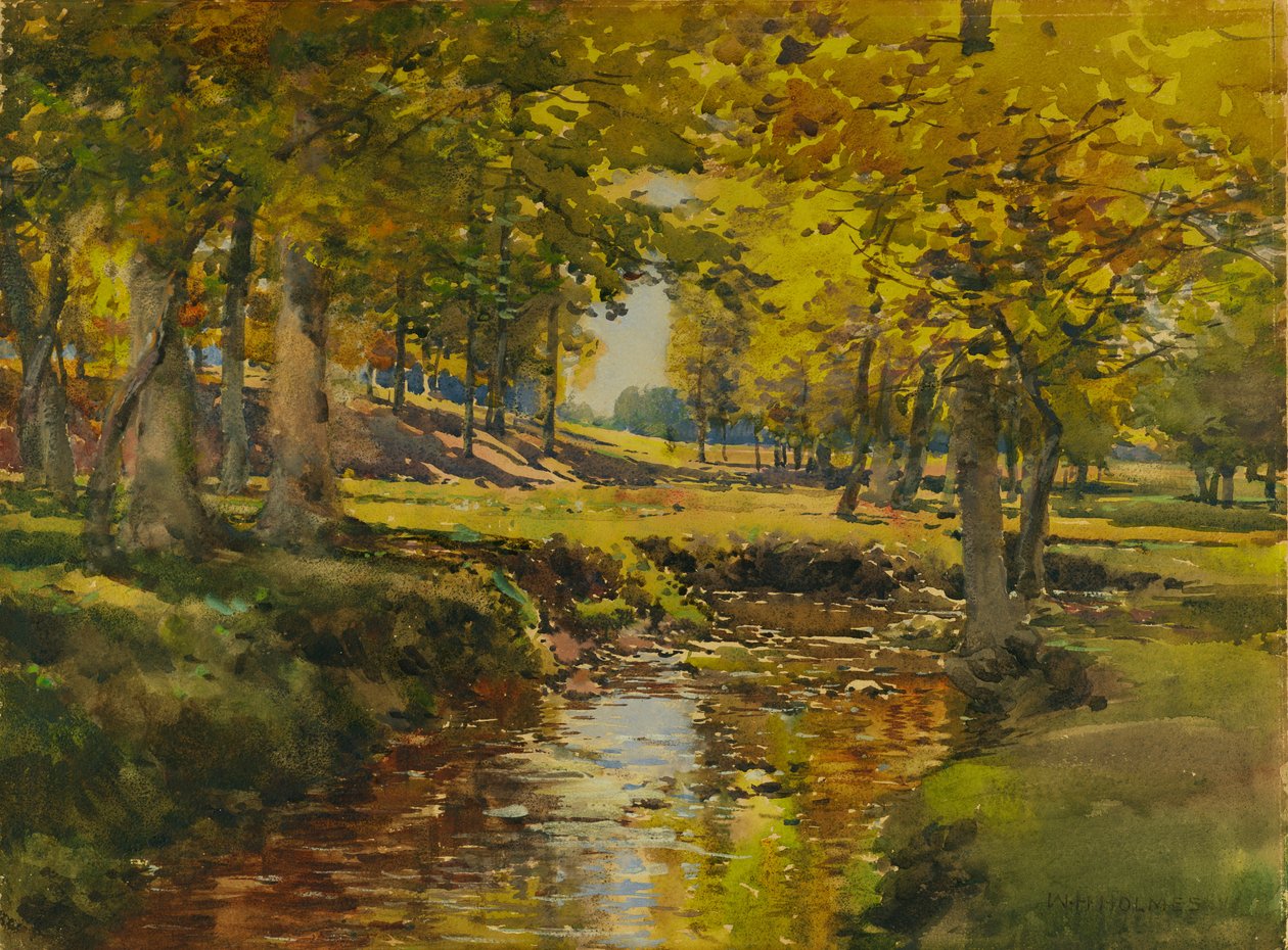 Outono no Meadow Edge, n.d. de William Henry Holmes