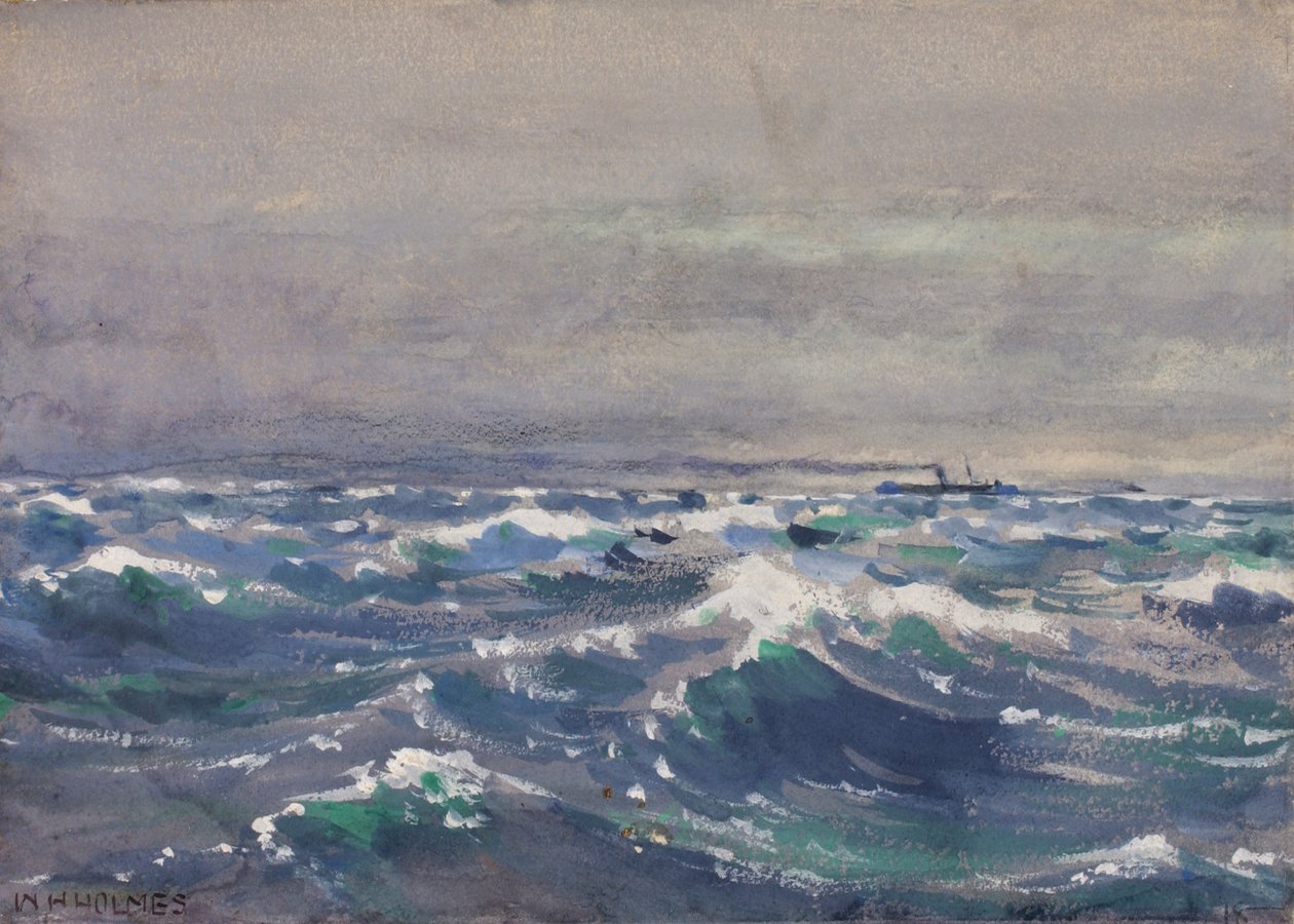No Steamer Bremen, ao largo da Nova Escócia, 1880. de William Henry Holmes