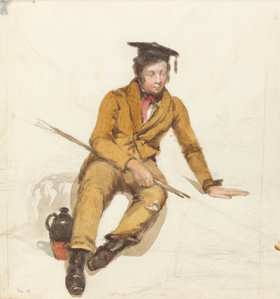 Um jovem académico vai pescar de William Henry Hunt