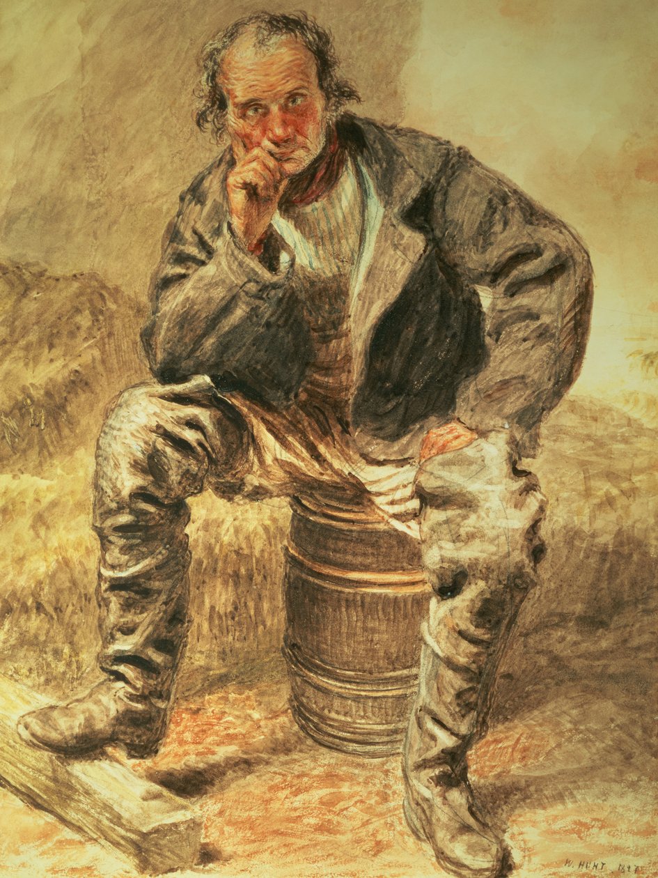 Um Oysterman, 1827 de William Henry Hunt