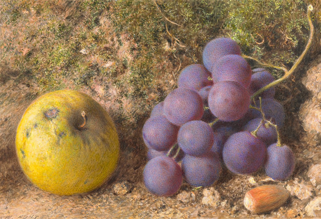 Maçã, Uvas e uma Cob-Nut de William Henry Hunt