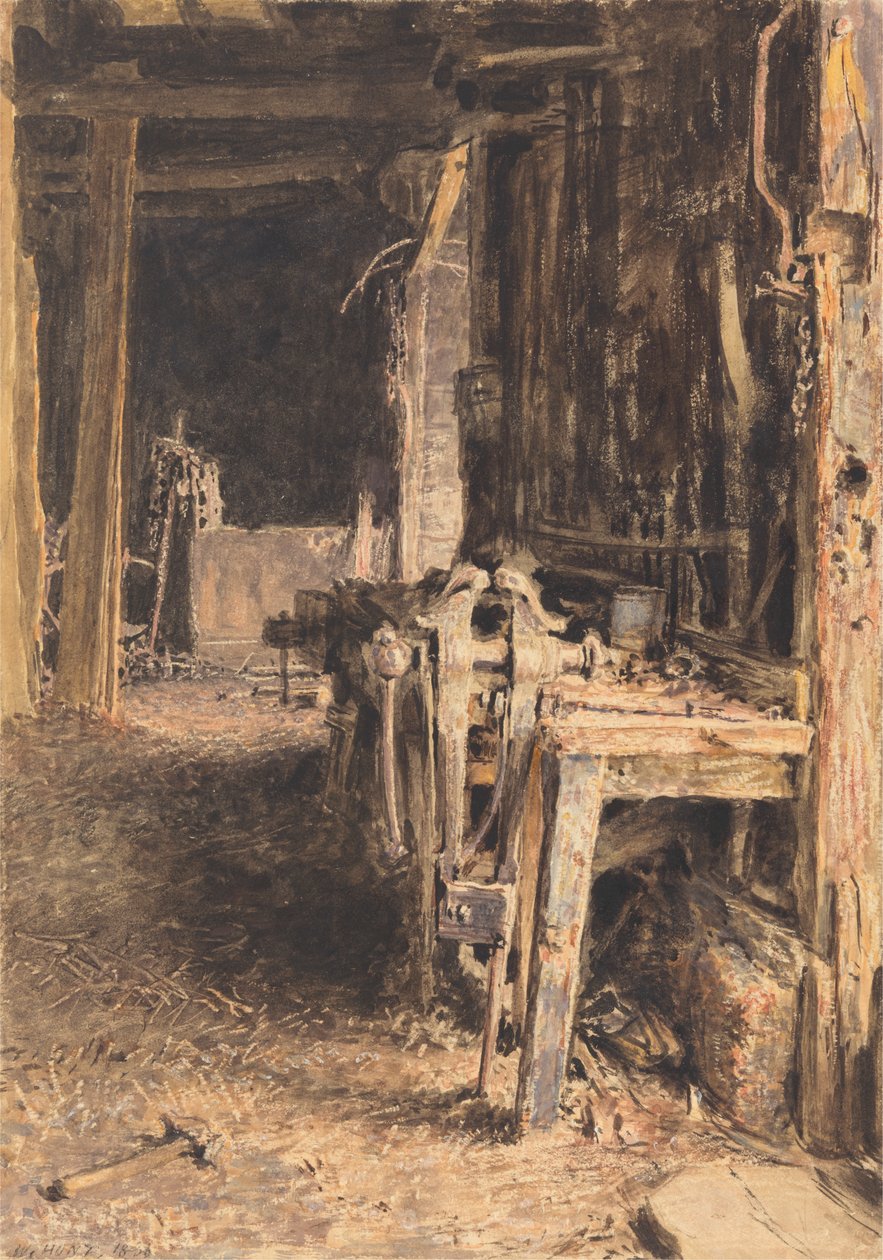 Interior do celeiro de William Henry Hunt