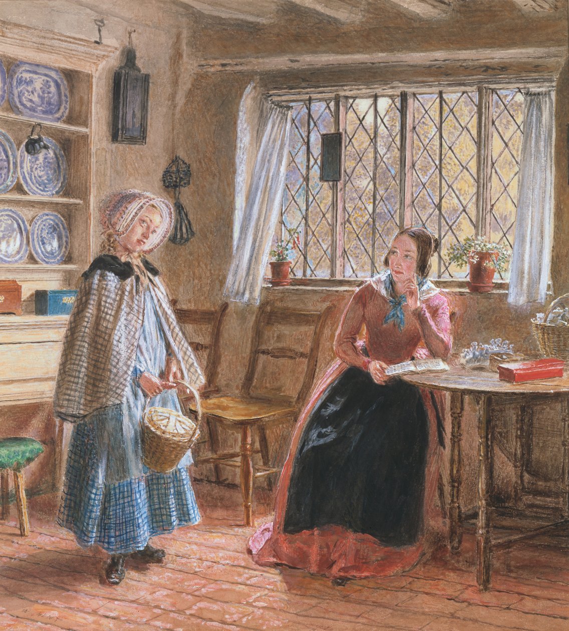 Aulas de Audição (aguarela) de William Henry Hunt