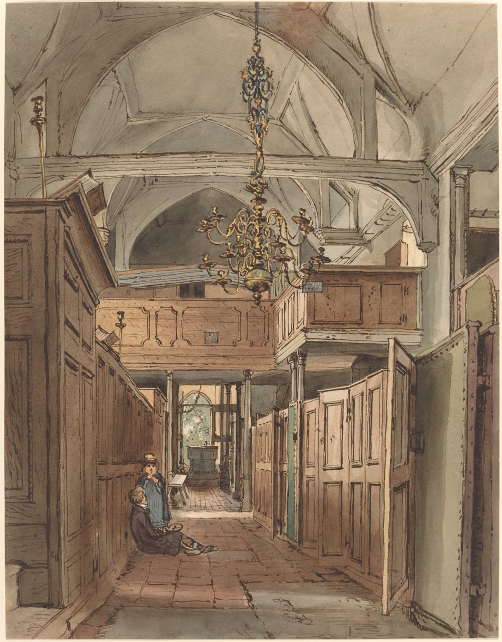 Interior da Igreja Bushey de William Henry Hunt