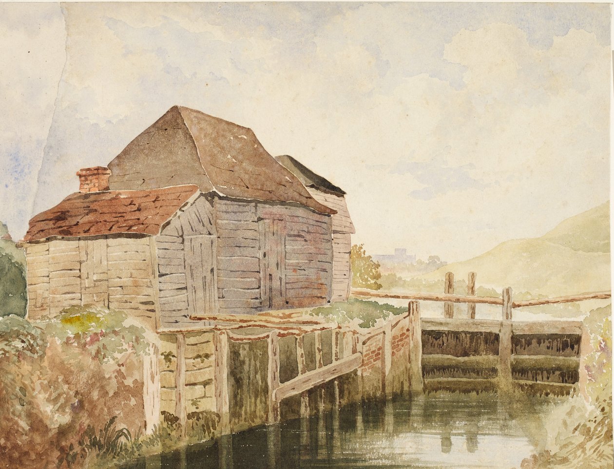 Moinho Velho e Portões de Fechadura (Santa Catarina), c.1820-40 de William Henry Hunt