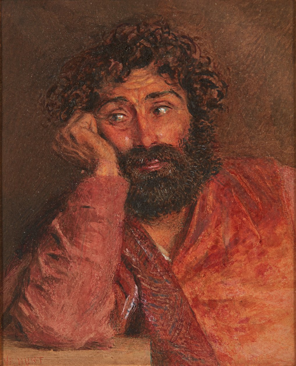 Retrato de um homem (aquarela) de William Henry Hunt