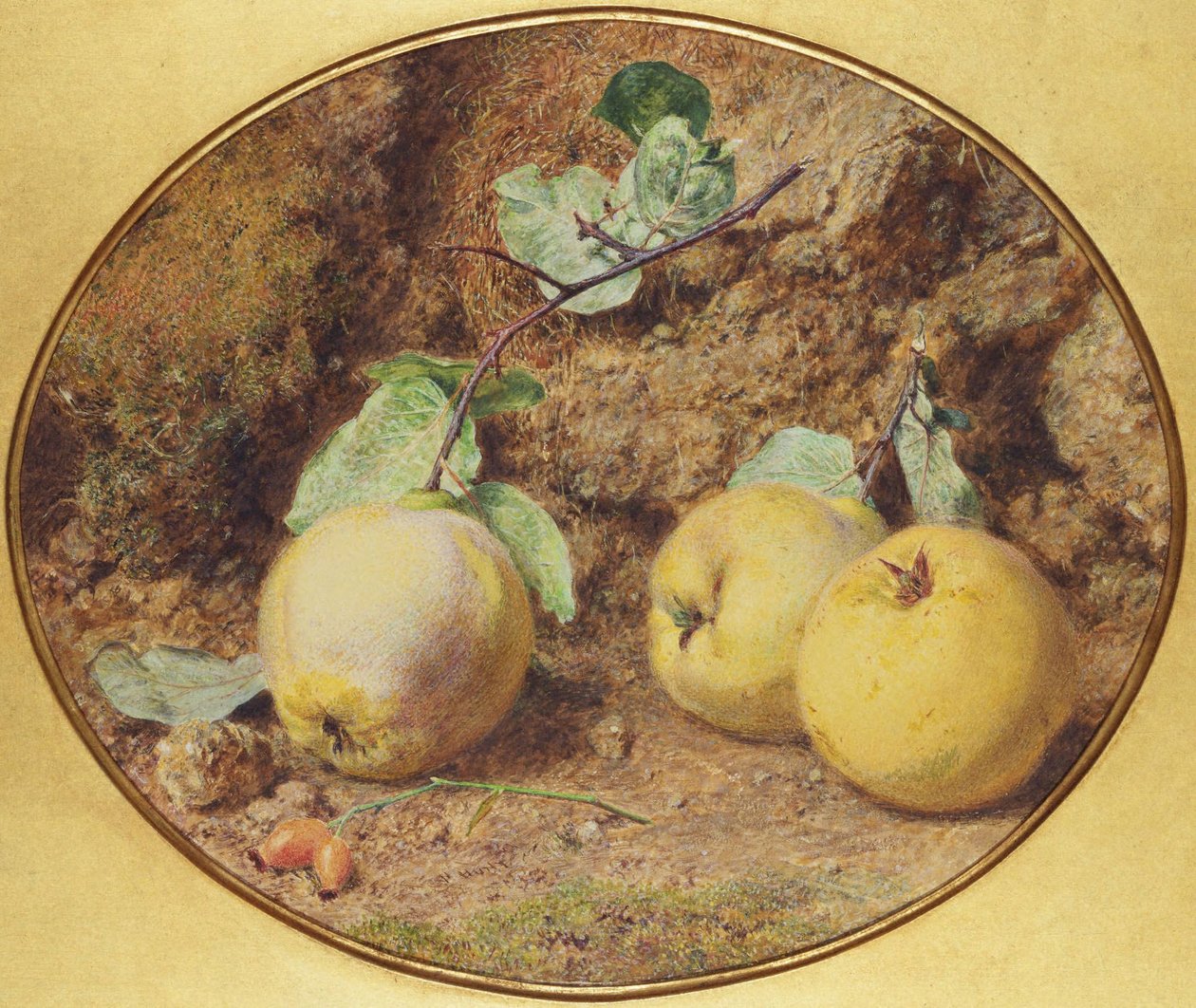 Marmelos e bagas de espinheiro de William Henry Hunt