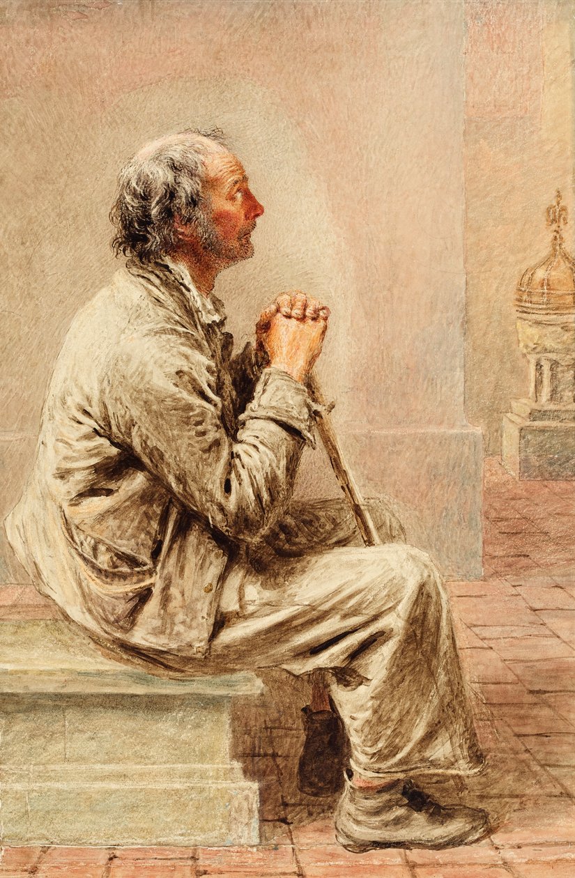 Devoção Rústica, c.1840 de William Henry Hunt