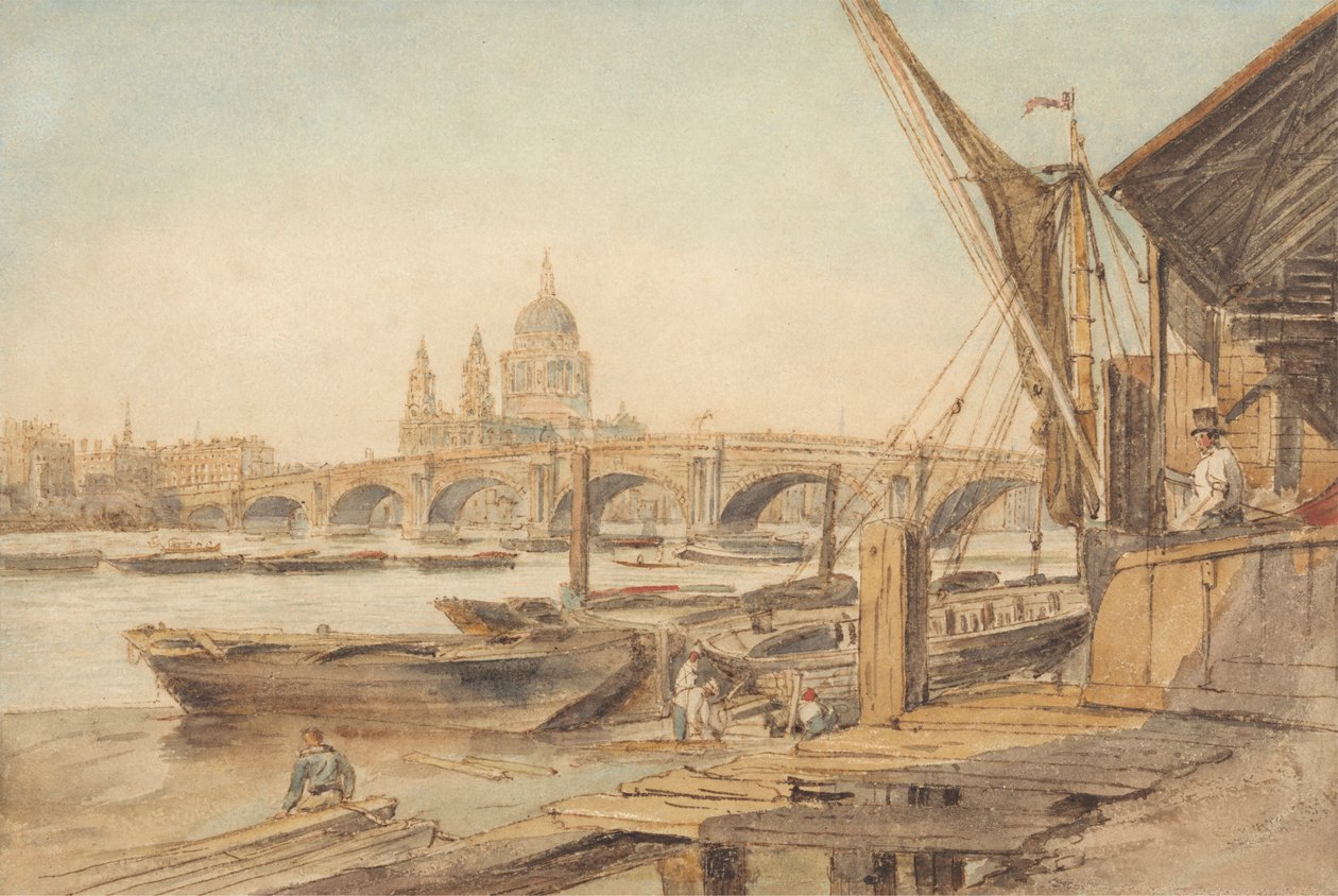 Catedral de St. Paul e Ponte de Blackfriar de William Henry Hunt